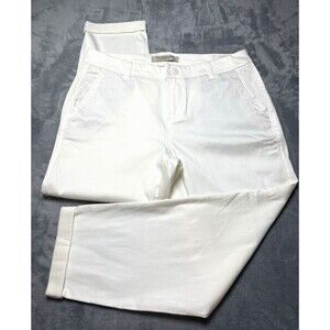Liverpool womens white cuffed jeans NWT sz 10/30 summer nautical party cottage